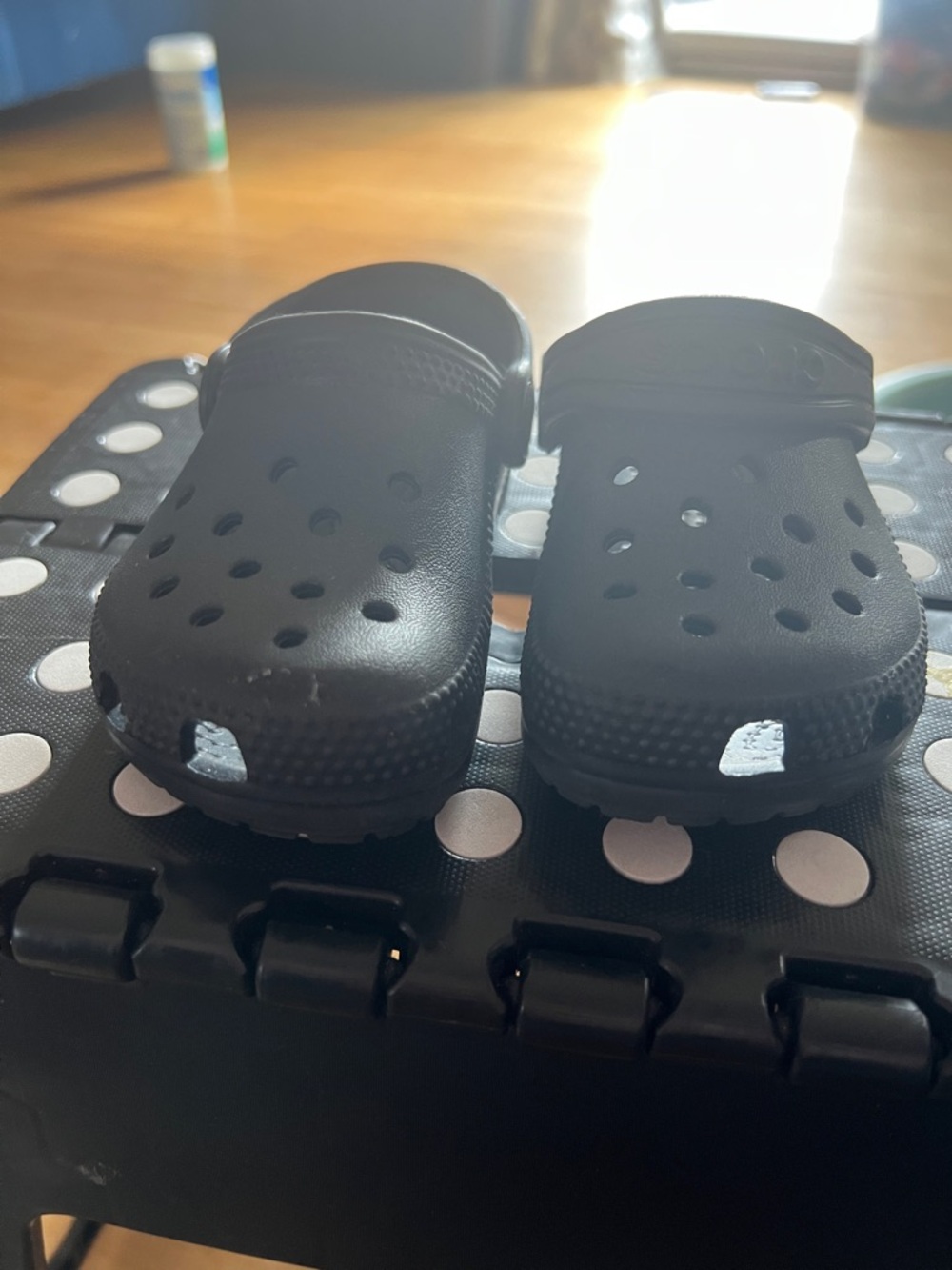 CROCS Kids Black Clog Sandals with Heel Strap